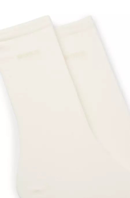 Two-pack of regular-length socks with logos