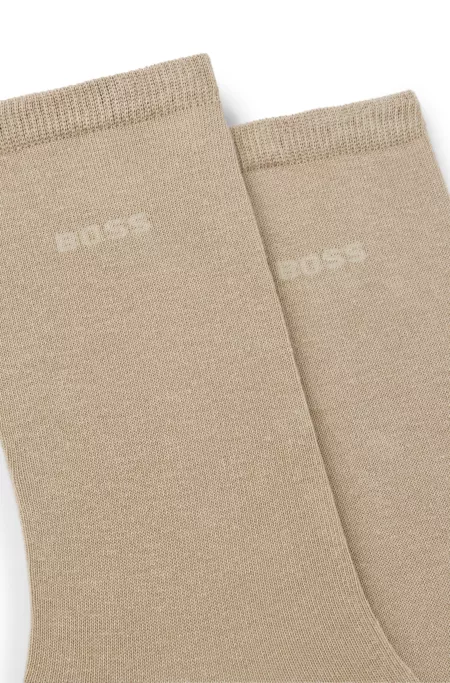 Two-pack of regular-length socks with logos