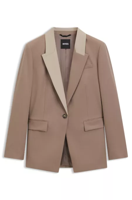 Relaxed-Fit Blazer mit Colour-Block-Revers