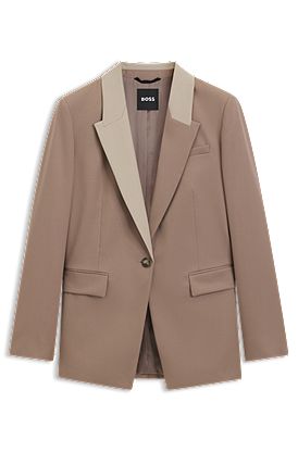 Relaxed-Fit Blazer mit Colour-Block-Revers