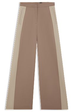 Regular-fit trousers with colour-blocking