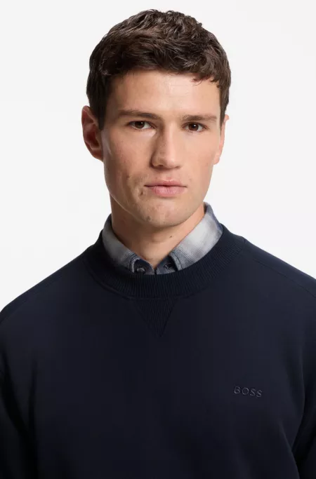 Cotton-blend sweatshirt with zipped sleeve pocket