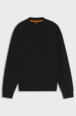 Oversized-fit sweatshirt in a cotton blend, Black