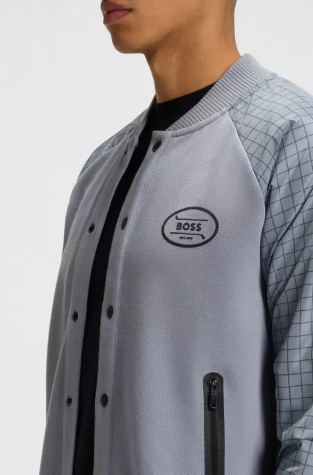 Sweat à carreaux boutonné sur le devant