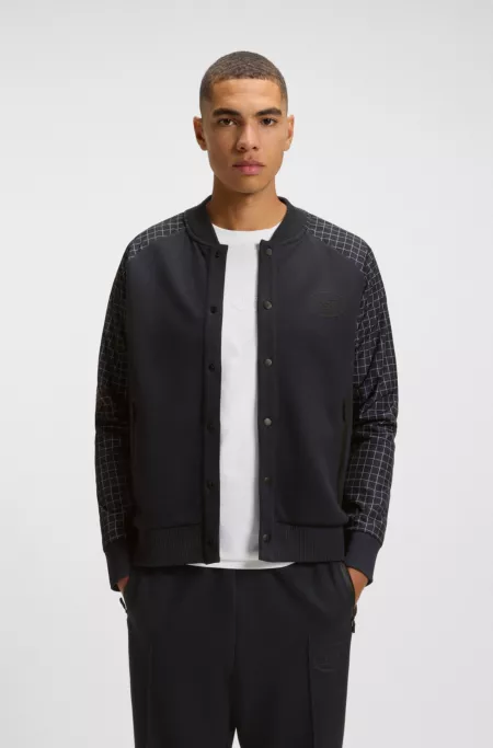 Sweat à carreaux boutonné sur le devant