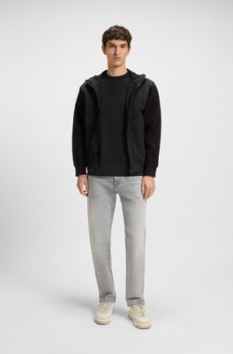 T-shirt oversize en coton stretch, Noir