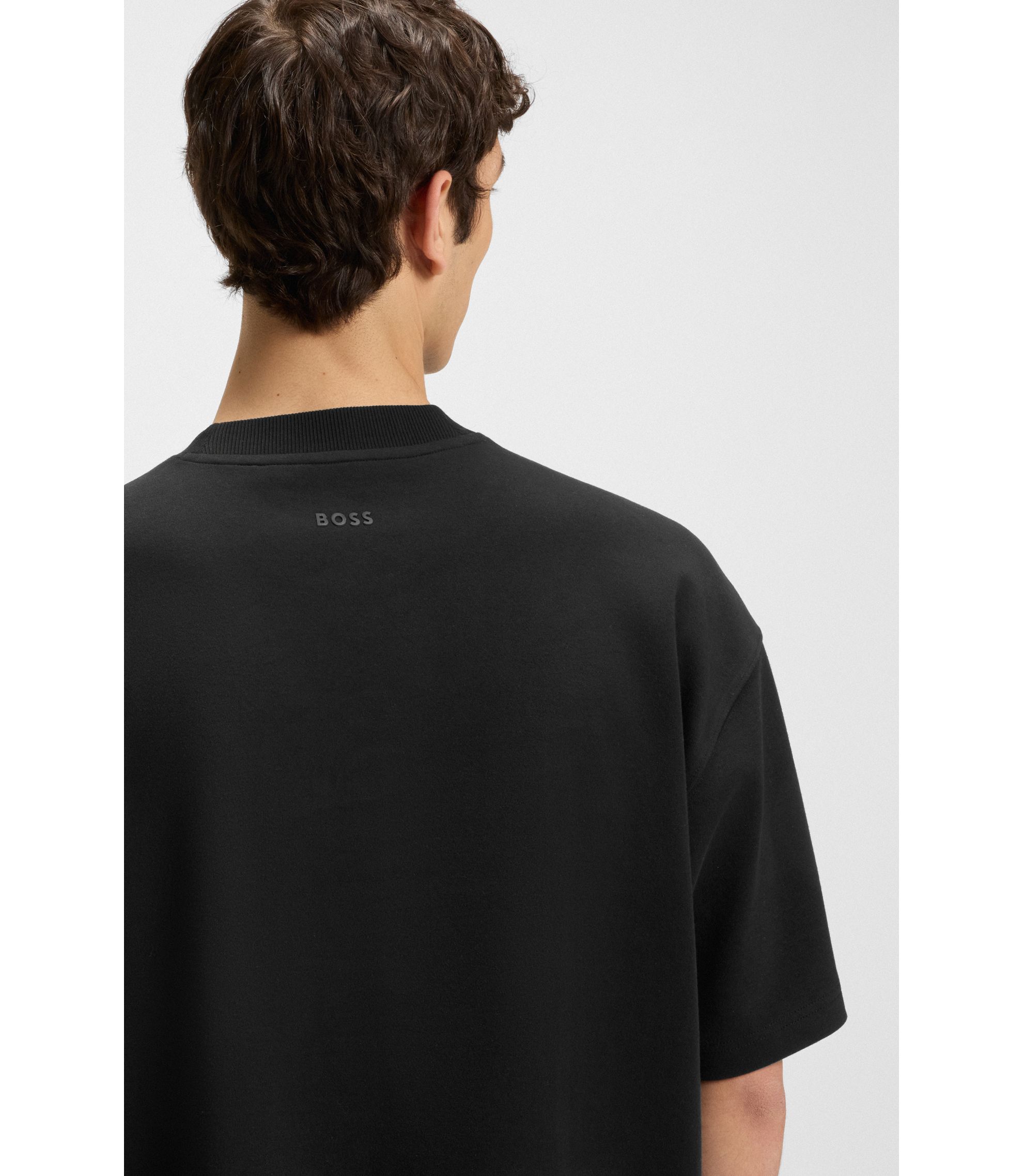 BOSS - Oversized-fit T-shirt in stretch cotton - Black