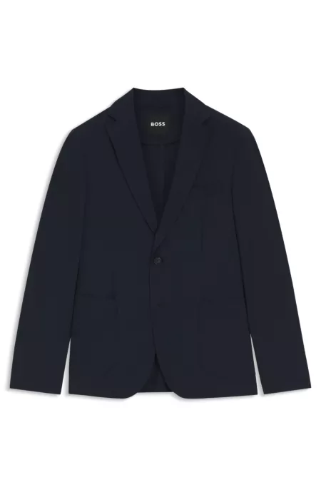 Packable slim-fit blazer in water-repellent stretch fabric