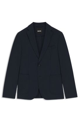 Packable slim-fit blazer in water-repellent stretch fabric