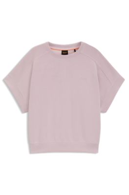 Regular-fit T-shirt with handwritten logo, Light Purple