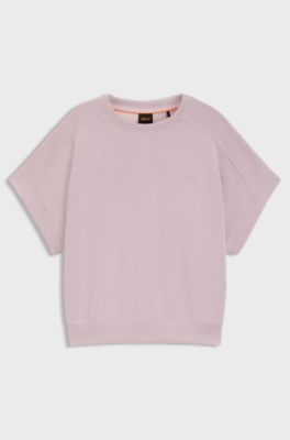 Regular-fit T-shirt with handwritten logo, Light Purple