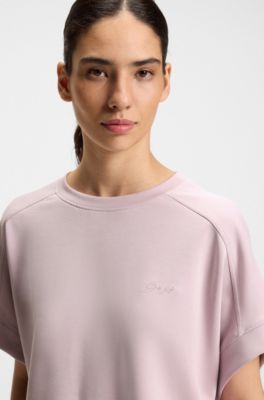 Regular-fit T-shirt with handwritten logo, Light Purple