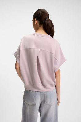 Regular-fit T-shirt with handwritten logo, Light Purple