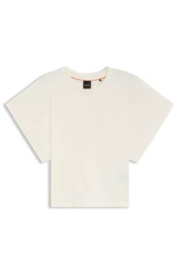 Cotton T-shirt with wide sleeves 1