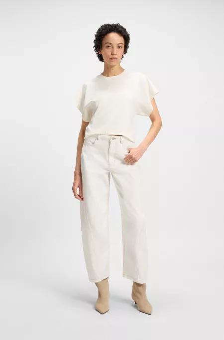 Cotton T-shirt with wide sleeves