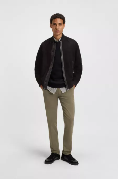 Regular-fit jacket in suede