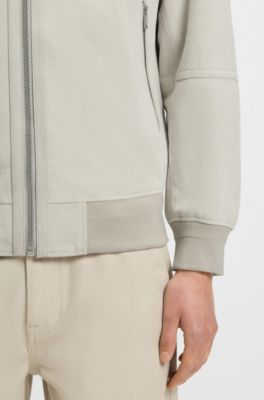 Regular-fit jacket in suede, Natural