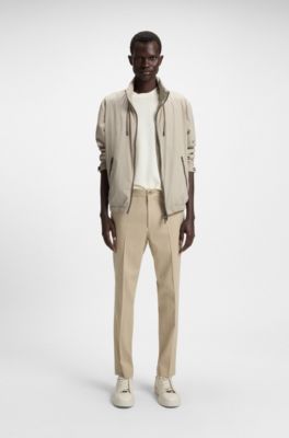 Water-repellent windbreaker with packable hood, Beige