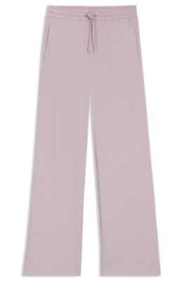 Relaxed-fit tracksuit bottoms with embroidered logo, Light Purple
