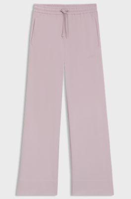 Relaxed-fit tracksuit bottoms with embroidered logo, Light Purple