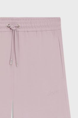 Relaxed-fit tracksuit bottoms with embroidered logo, Light Purple