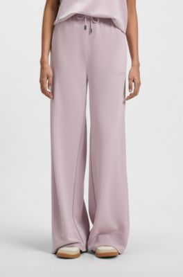 Pantaloni della tuta relaxed fit con logo ricamato, Luce viola
