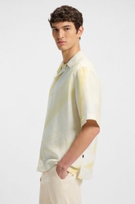 Relaxed-fit shirt with printed artwork, Light Yellow
