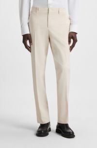 Packable slim-fit trousers in performance-stretch fabric, White