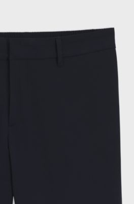 Packable slim-fit trousers in performance-stretch fabric, Dark Blue
