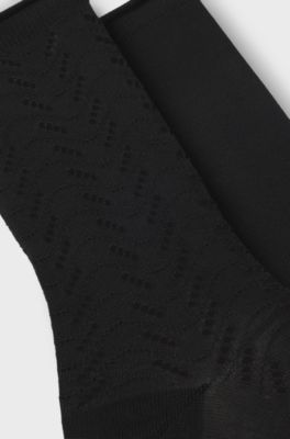Two-pack of regular-length socks in a soft blend, Black