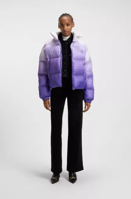 Veste matelassée forme bulle à imprimé ombré