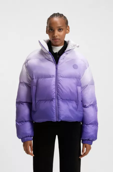 Veste matelassée forme bulle à imprimé ombré