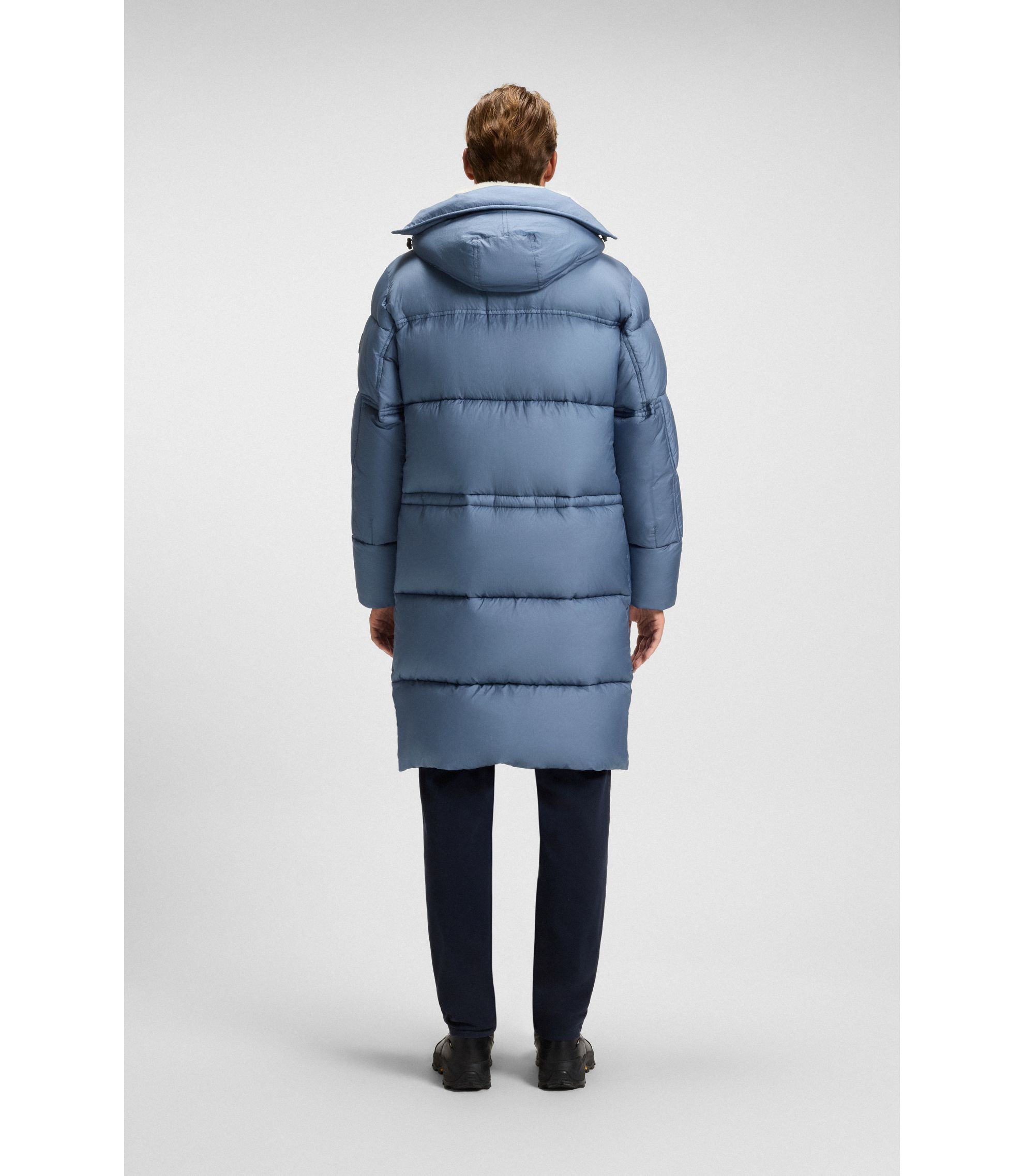 Parka Boss Mantel GrÃ¼n BOSS Wasserabweisender Parka-Mantel Hellblau