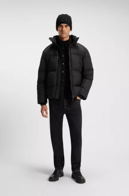 Oversized-fit puffer jacket in crinkle ripstop