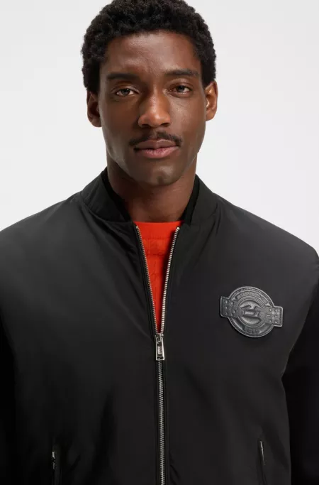 Porsche x BOSS jacket in cotton-blend jersey