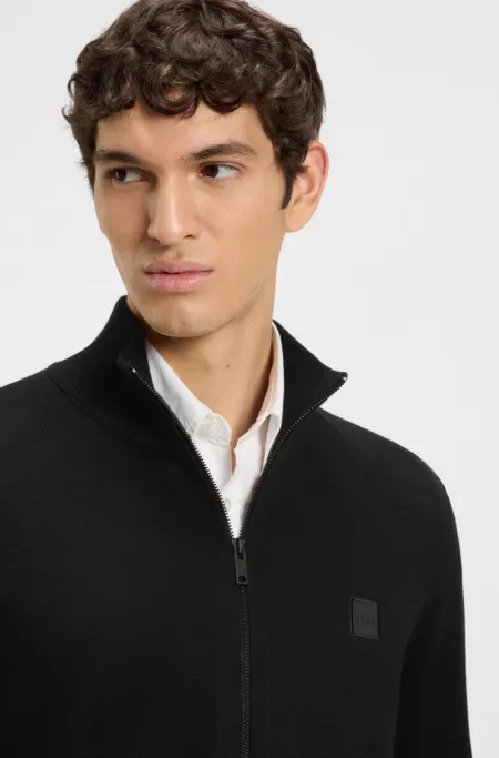 Knitted jacket in cotton and cashmere