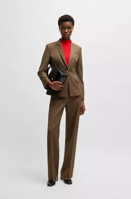 Slim-fit blazer in virgin wool