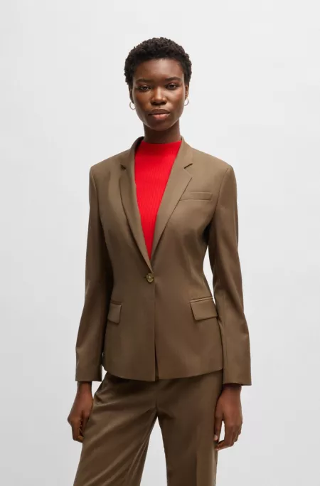 Slim-fit blazer in virgin wool