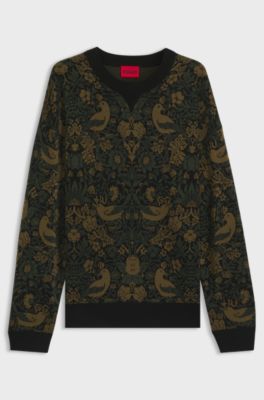 Relaxed-fit sweater with tapestry jacquard, Patterned