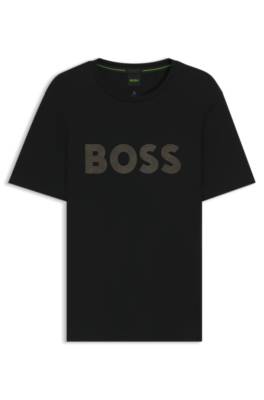 Pima-cotton T-shirt with gloss logo 1