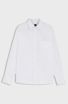 Camicetta oversize in cotone, Bianco