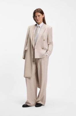 Camicetta oversize in cotone, Bianco
