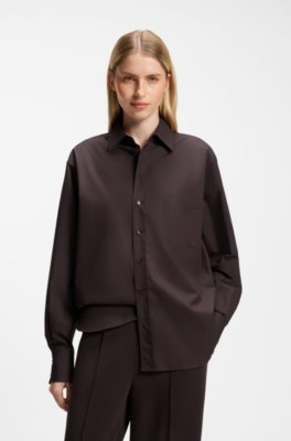 Oversized-fit blouse in cotton