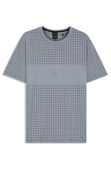 T-Shirt aus Pima-Baumwolle mit Karo-Print