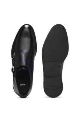 chinese dress ladies Hugo Boss Leather Loafers With Branded Hardware 50548100 001  J&Z Couture
