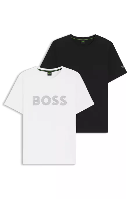 Two-pack of cotton T-shirts with logos