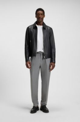 Camiseta slim fit de algod&oacute;n mercerizado con ribetes en contraste, Blanco