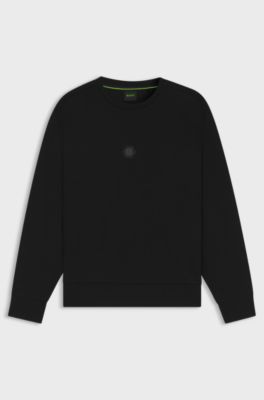 Cotton-blend sweatshirt with Double B monogram, Black