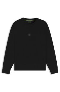 Cotton-blend sweatshirt with Double B monogram, Black