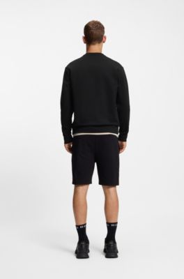 Cotton-blend sweatshirt with Double B monogram, Black